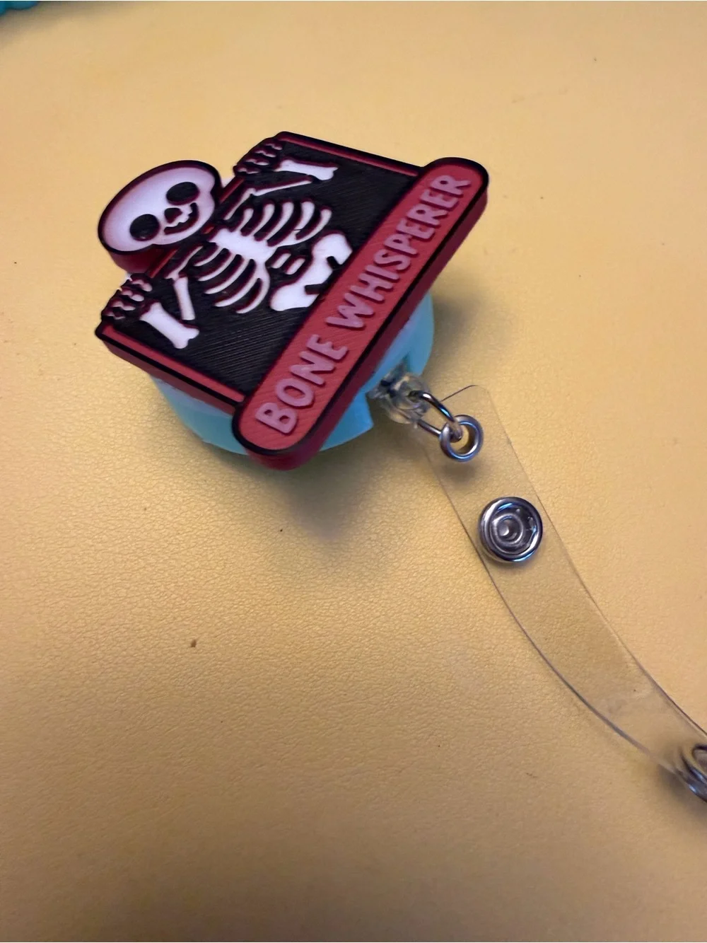Bone Whisperer interchangeable Skeleton Badge Reel - X-ray tech!